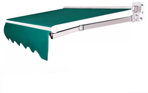 Tessuto di Ricambio per Tenda da Sole da Giardino con Retrattile Manuale, Tendone Superiore Parasole, per Balcone, Patio, Terrazzo, Esterno, Giardino, Telo Per Tenda Da Sole(Green,4x3m(13.1x9.8ft))