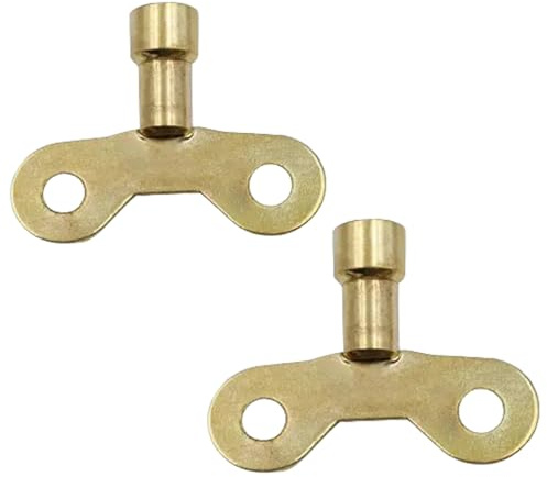 Mooff 2 llaves de purga de radiador de latón amarillo, herramienta de purga de radiador de metal para ventilar aire y mejoras del hogar
