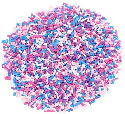 sourcing map Juego de 9 gránulos falsos, 3 rebanadas de arcilla polimérica para arte de uñas, manualidades, funda de teléfono, relleno de tarjetas, multicolor