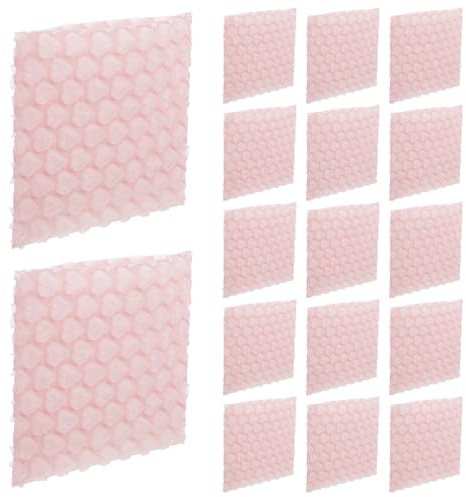 GARVALON Sobres de Burbuja con Estructura Gruesa y Forma de Corazón Rosa, Bolsa Protectora de Plástico para Embalaje y Envíos, Paquete de 50 Piezas