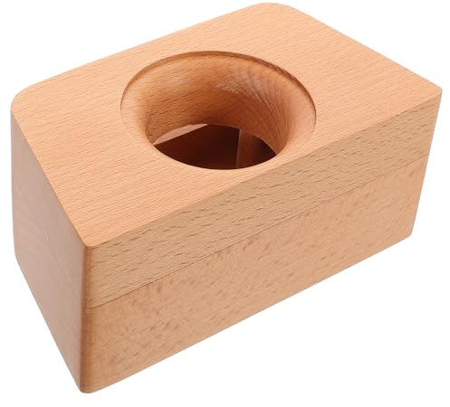 PAMINGONO Soporte de Madera para Teléfono Móvil Trapezoidal Amplificador de Sonido Natural, Base Ergonómica para Tabletas y Móviles, Soporte Artesanal para Escritorio y Cama
