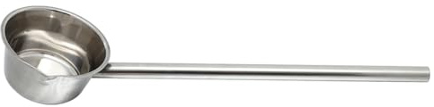 Milisten Cucharón de Acero Inoxidable Mango Largo Ergonómico, Pala de Agua de 45 Cm Vertedor, Resistente Oxidación para Cocina y Riego en Jardín, Utensilio Multifuncional Grande