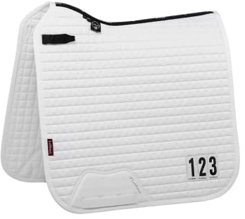 LeMieux ProSport Cotton Dressage Competition Square Dressurschabracke, weiß, L