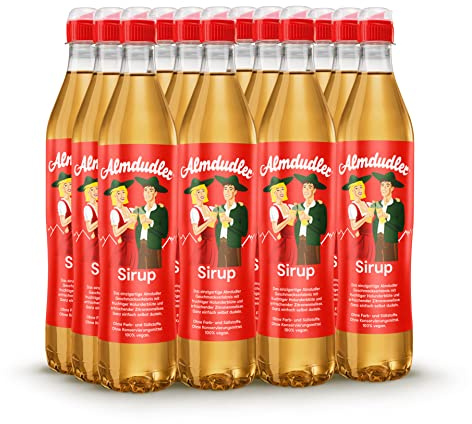 Almdudler Alpenkräuter Sirup – 12 x 700 ml Getränkesirup - ergibt ca. 7 Liter Kräuterlimonade - für Limonade mit Kräutergeschmack