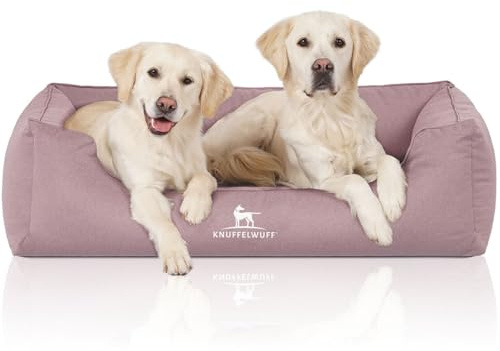 Knuffelwuff Orthopädisches Wasserabweisendes Hundebett Leon XXL 120 x 85cm Rosa