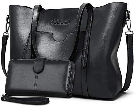 BestoU Handtasche Damen Shopper Schultertasche Blau Umhängetasche Damen Geldbörse Tragetasche Groß Damen Tasche Tote
