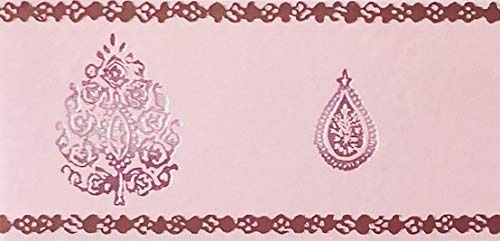 Dundee Deco MGAZBD1068 Abstrakte Vin Rouge, selbstklebende Tapeten Bordüre, 10 m x 5 cm Tapetenbordüre