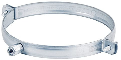 Abrazadera de Tubo de Ø 160mm de Acero Galvanizado para Soporte de Tubos de Calefacción, Canalón, 1 Unidad