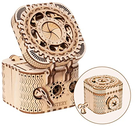 ROWOOD Puzzle 3D Boîte à Trésors pour Adultes - Maquette en Bois à Construire - Cluebox Construction Modelisme Adulte