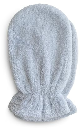 Mushie Badehandschuhe 2er-Set | Waschlappen Für Erwachsene und Kinder | Unisex | 100% Baumwolle | Badezimmerzubehör (Baby Blau)