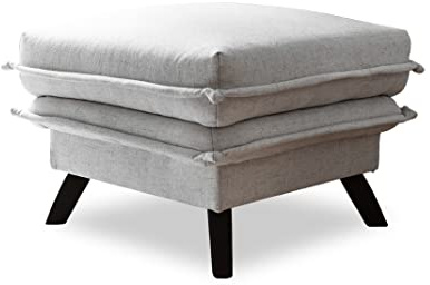 MIUFORM Pouf Hocker Sitzhocker Wohnzimmer ǀ Charming Charlie Sitzpouf ǀ 60x60x45cm (Beige)