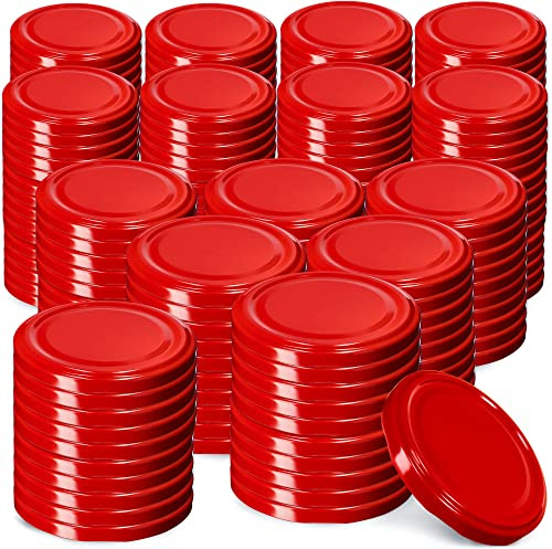 KADAX Lot de 200 couvercles Twist-Off Ø82 mm – Couvercles de rechange en métal pour bocaux 235-900ml – Fermeture hermétique pour conserves, confitures & cornichons