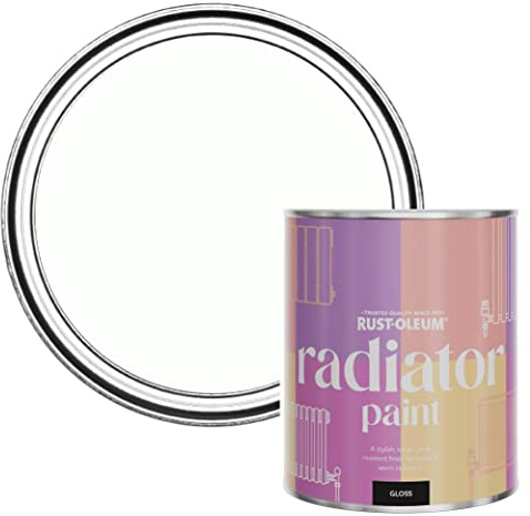 Rust-Oleum White Heat Resistant Radiator Paint in Gloss Finish - Chalk White 750ml