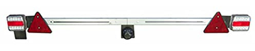Ama Anhänger-Scheinwerfer, ausziehbar, 1,4 – 2,1 m: Rücklichtleiste 340 x 240 mm, Kabel 7,5 m, 7-polig, LED-Licht