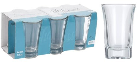 EXCELLENT HOUSEWARE Vasos Largos de la Marca Modelo Set de Vasos de Chupito Cristal 40 ml (6 Unidades)
