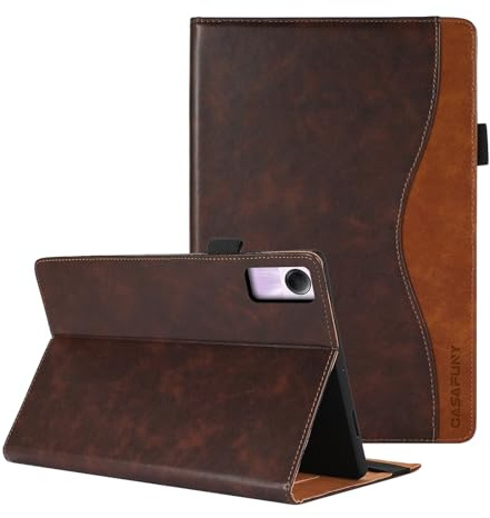 CASAFUNY Hülle für Xiaomi Redmi Pad SE 2023 11 Zoll,Braun | Premium PU Leder,Business Multi-WinkelFolio Schutzhülle ,Dokumentschlitze Tablet case für Redmi Pad SE 2023