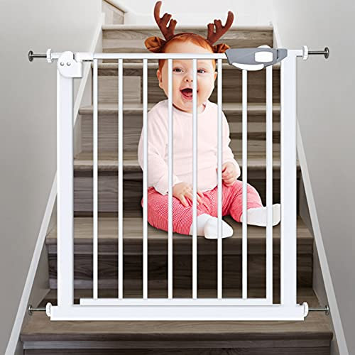 Sicherheitsverlängerungen für Tür-Laufgitter für Haustiere, Sicherheitstor, druckfestes Kinderschutztor, Metalltor mit Doppelverriegelung, automatische Schließfunktion, Treppengeländer/95–10