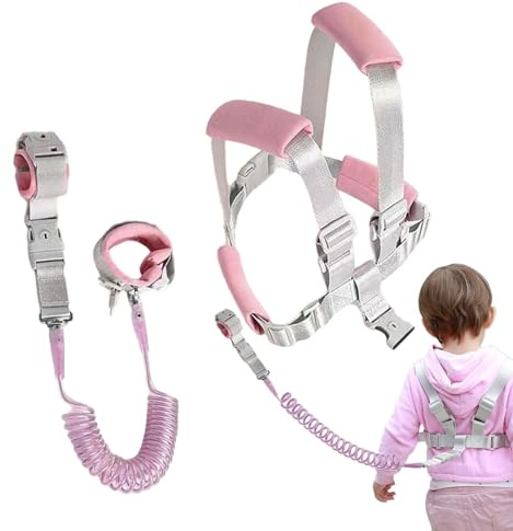 Kindergeschirr mit Leine, leuchtet im Dunkeln, Anti-Verlust-Handgelenk-Glied, Baby-Anti-Verlust-Geschirr, Gürtelgurt, Kinder-Handgelenk-Assistent, Baby-Spazierengeh-Halter