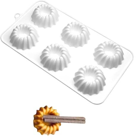 DUBENS Savarin Moule en silicone pour fondant et chocolat Moule à gâteau DIY Mousse Moule à gâteau Décoration DIY Accessoires Savalin Madeleines Gâteau Moule en silicone Moule à dessert
