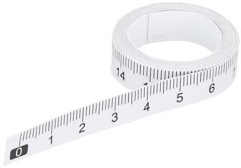 PATIKIL Adhesive Ruler, 150cm Backed Tape Measure Tape Sticker Tape Waterproof for Workbench Sewing Saw Drafting Table,White Background Black Text