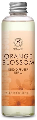 Reed Diffuser Refill Orange blossom 200 ml - Aroma Refill for Reed Diffuser - Home Fragrance Diffuser - Air Freshener - Aromatherapy - Floral Fragrance - Long Lasting Home Fragrance