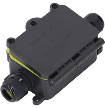 ZAWELIYO Electrical Junction Box Water Proof 2 Way IP68 Plastic External Wiring Box for LED Landscape Lighting