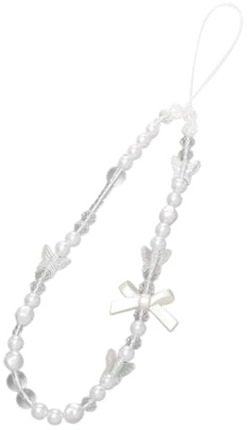 TSUOUKL 1pc Handy Lanyard, Handgemachte Anti-Lost Handyhülle Anhänger Anhänger Kette, Handy-Anhänger, Telefon Lanyard Handschlaufe Handgelenkschlaufe Perlen Kette Lanyard Schmuck