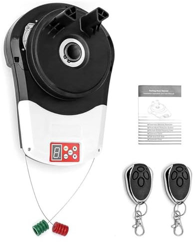 ALSUP Automatic Roll Up Door Opener Commerial Garage Roller Door Opener with Remote Roller Door Opener Power Electric Rolling Shutter Roller for Garage Warehouse Store Barn Farm