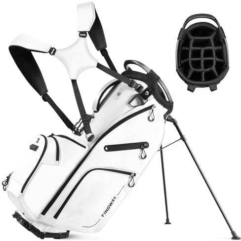 Findway Golf Stand Bag, 14 Way Top Divider Golf Clubs Storage and Hybrid Bags with Adjustable Dual-Strap for Men and Women
