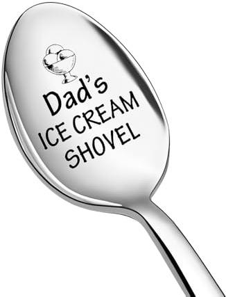 Dad Fathers Day Presents for Daddy Funny Birthday Gifts for Dad Dad's Ice Cream Shovel Spoon Gift for Dads Father Ice Cream Lover Gifts for Daddy Dad Retirement Presents for Papa Spoon Present