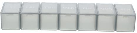SOPOTUTU Wöchentlicher Medikamentenorganizer Pillendose Großformat 7 Fächer Auslaufsicher Abnehmbar Transparent Für Tägliche Vitamine Und Medikamente Unterwegs