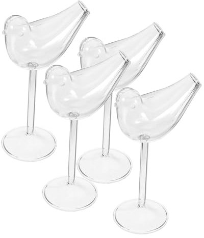TOPPERFUN 4pezzi Bicchieri Da Cocktail in Vetro Trasparente Effetto Fumo Calici Moderni Per Bar Casa e Ristoranti Design Elegante e Superficie Liscia Per Party e Uso Quotidiano