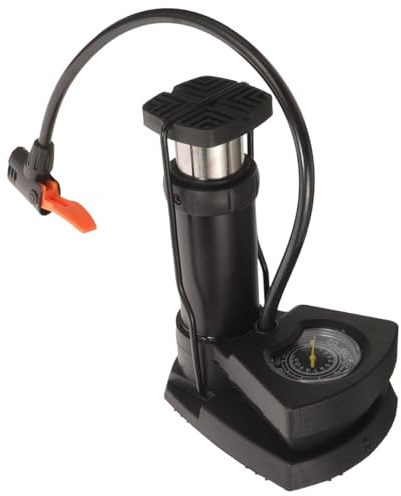 FUNOMOCYA Pompa Per Gonfiare Bicicletta e Scooter Portatile Nera, Pompa Manuale Compatta e Resistente Per Moto, Bici, Palloni – Uso Outdoor e Viaggi