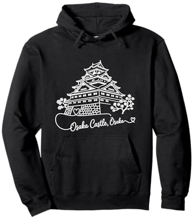 Castillo de Osaka, Osaka, Japón Signature Heart Art - Recuerdo Sudadera con Capucha