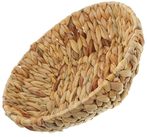 CAXUSD Panier de Rangement Tressé en Jacinthe D'eau Rond Grosse Capacité, Décoratif et Pratique Maison, Pain Aliments