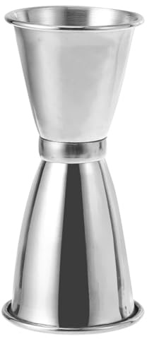 FONDOTIN Misurino Cocktail Doppio in Acciaio Resistente per Baristi Misurino Liquidi Preciso Strumento Bar Versatile e Compatto con Bordi Lisci Facile da Pulire