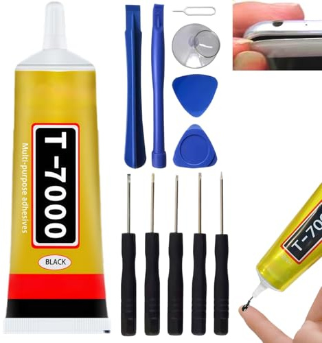 T7000 Super Glue All Purp/ose Kit - Strong Contact Adhesive for Phone Screen Repair Kit, Plastic, Metal & Glass, Multipurp/ose Craft Glue Gel for Phone, Electronics,Adhesive for Precision Repairs