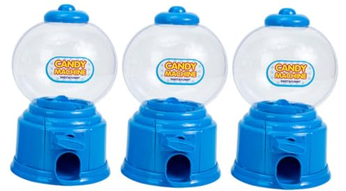 Toyvian Distributeur de Bonbons en Plastique Abs Mini Machine à Bonbons pour Anniversaire, 3 Pièces, Distributeur Automatique Amusant et Tirelire pour Fêtes D'garçon et Filles