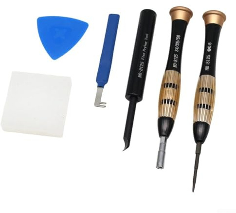 Set di cacciaviti di precisione 6 in 1 per la manutenzione degli orologi, tra cui triangolo Y0 6, cacciaviti a corona, batteria e strumenti a leva, chiave inglese e tappetino morbido