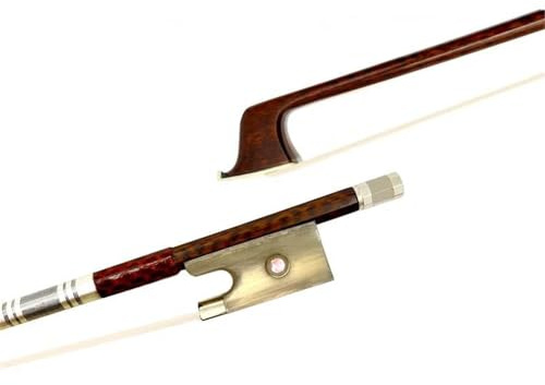 Handgefertigte Geigenbögen 1 stücke Professionelle Holz Violine Bogen Geige 4/4 silber Montiert Schachtelhalm Rosshaar(Type 1)