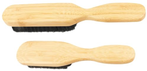 Mikikit 2 Stück Teiliges Herren mit Weichen Borsten Leichte Haarkamm Reinigungsbürste für Nacken und Gesicht für Friseursalon Bartstyling und Haarschneidepflege