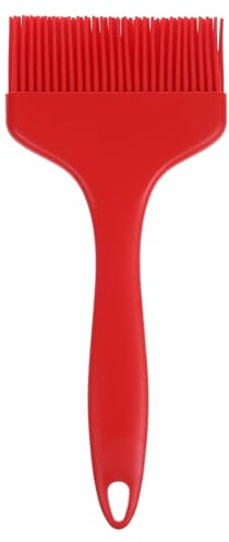 ROMISBABA Pinceau à Huile Large en Silicone Rouge, Brosse Alimentaire Résistante à Haute Température, 75g, pour Barbecue, la Cuisine et Pâtisserie, Pinceau à Badigeonner Pratique et Facile