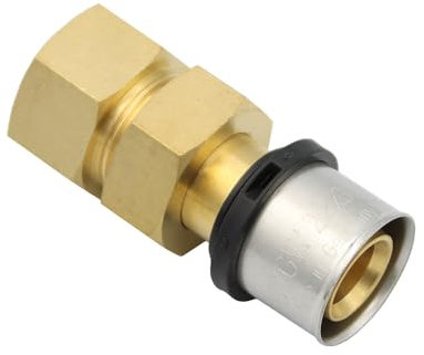 Pipetec Pressfitting Verschraubung 26x3 mm 3/4 Zoll Innengewinde TH Kontur Verbundrohr, DVGW, TH-Profil