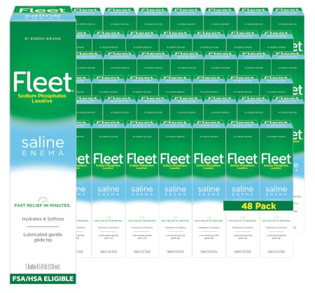 Flota Laxative Saline Enema 201D, 4.5 Oz, Pack of 48, 1