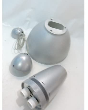 Intra Lighting - Plafonnier suspendu gamelle Ø 315mm gris (choc) lampe fluo 2X26W GX24d-3 (non incl) ballast EB 230V BABOO SM-A INTRA LIGHTING