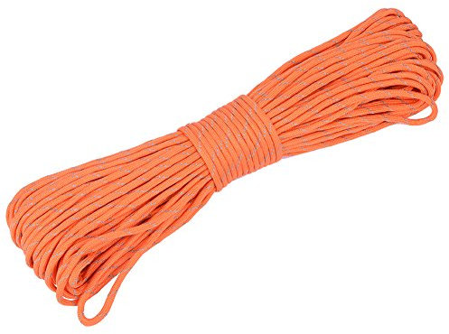 Paracord Seil, reflektierend, multifunktional, Paracord Cord, 31m L?nge, 9-Strand-Kernseil, 7 Farben (Orange), f¨¹r J?ger, Camping, Outdoor, Survival, Wettk?mpfe