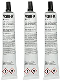 ACRIFIX®-Set 1R 0192 Acrylglas-Kleber 3 Stück PMMA 1-K Reaktions-Klebstoff klar farblos 100g Tuben 1R0192 Kunststoffkleber Polycarbonat