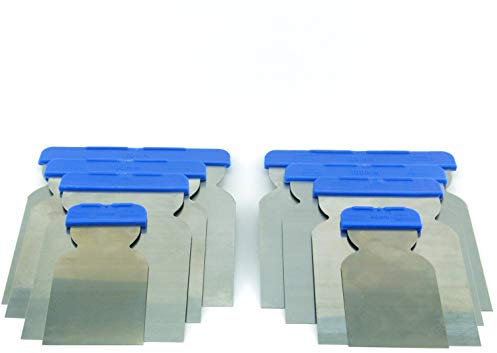2x 4er Japanspachtel Set Stahlblatt säurefest Metallspachtel Flexibler Flächenspachtel Qualitätswerkzeug für Profis Made in Germany