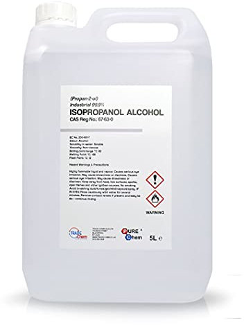 Isopropanol Alcohol IPA 99.99% - Pure Chem (White) 5L (5x1L Jerry)