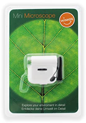 Winkee - Mini Mikroskop mit Licht | Kleines Mikroskop | Outdoor Mikroskop für Entdecker und Naturliebhaber | Geschenk zum Geburtstag, Outdoor Events, Partygeschenk